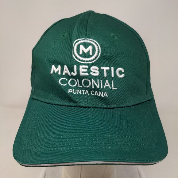 Majestic Colonial Punta Cana Slideback Hat Green One Size Embroidered - Picture 2 of 6